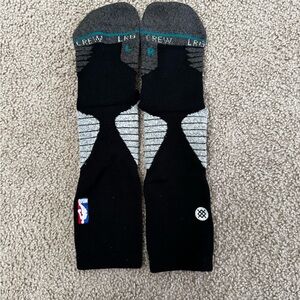 Stance Fusion 559 NBA Men’s Basketball Crew Black Socks, Size 9-12